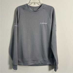 Boeing Aircraft South Carolina Gray Crew Neck Fleece Clique Sweatshirt Men’s Med